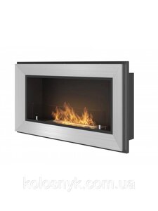 Біокамін Simple Fire FRAME 900 Inox зі склом