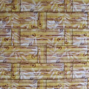 3D Панель Самоклеюча під Бамбук 56 жовта плетенка