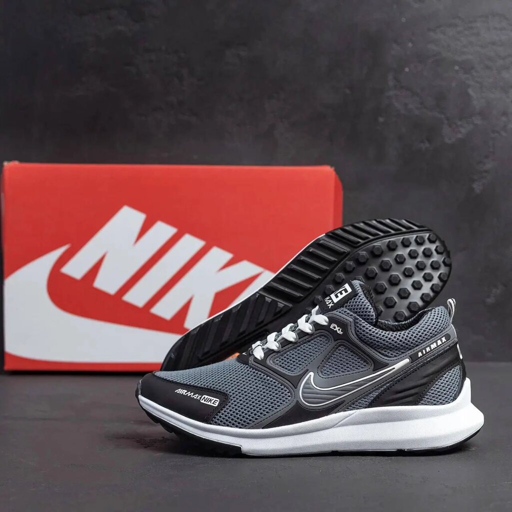 Чоловічі літні кросівки сітка Nike H2 сірі від компанії Магазин Смарт-Тайм - фото 1