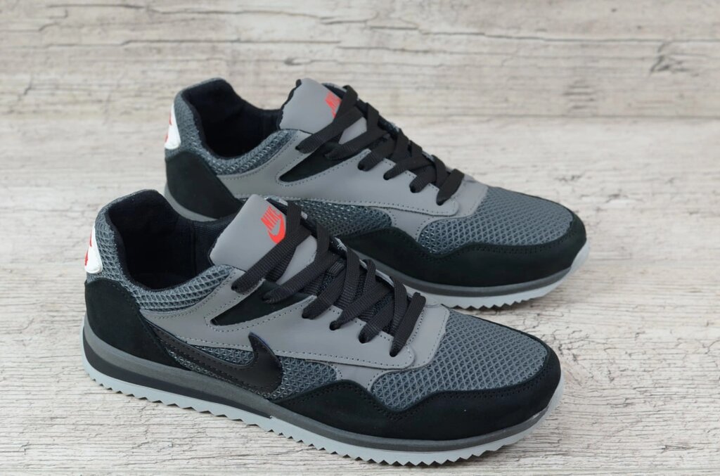 Чоловічі літні кросівки сітка Nike N7 сірі від компанії Магазин Смарт-Тайм - фото 1