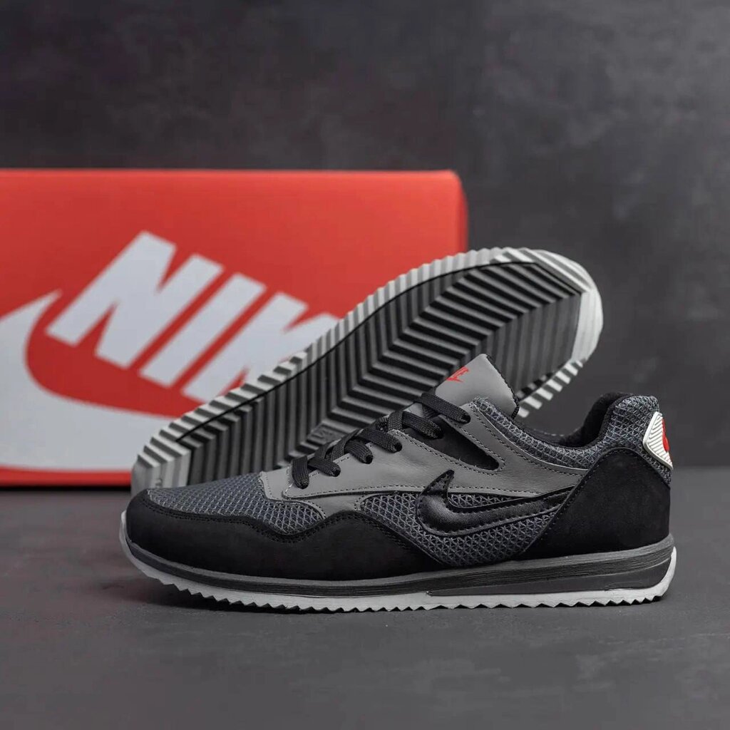 Чоловічі літні кросівки сітка Nike N7 сірі від компанії Магазин Смарт-Тайм - фото 1