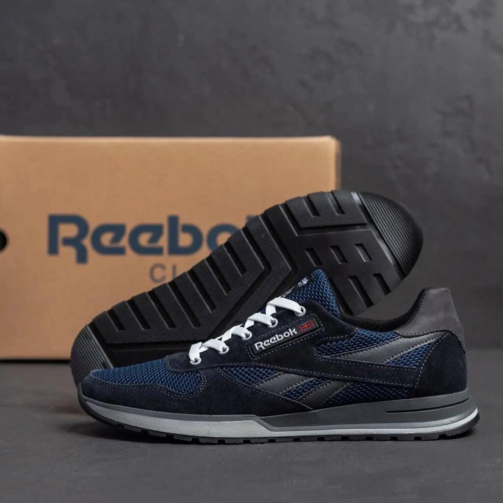 Чоловічі літні кросівки сітка Reebok 210 Blue сині від компанії Магазин Смарт-Тайм - фото 1