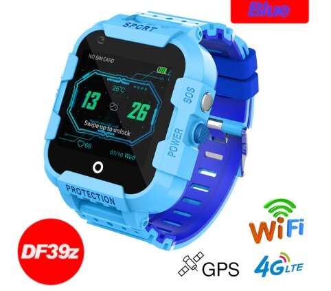 Дитячі розумні годинник Baby Smart Watch DF39z Original з Відео дзвінком 4G блакитні від компанії Магазин Смарт-Тайм - фото 1
