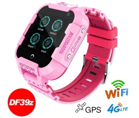 Дитячі розумні годинник Baby Smart Watch DF39z Original з Відео дзвінком 4G рожеві від компанії Магазин Смарт-Тайм - фото 1