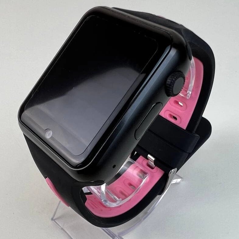Дитячі смарт годинник телефон Smart Watch K45 ORIGINAL 4G, GPS, Wi-Fi 4 Гб інтернет чорно-рожеві від компанії Магазин Смарт-Тайм - фото 1