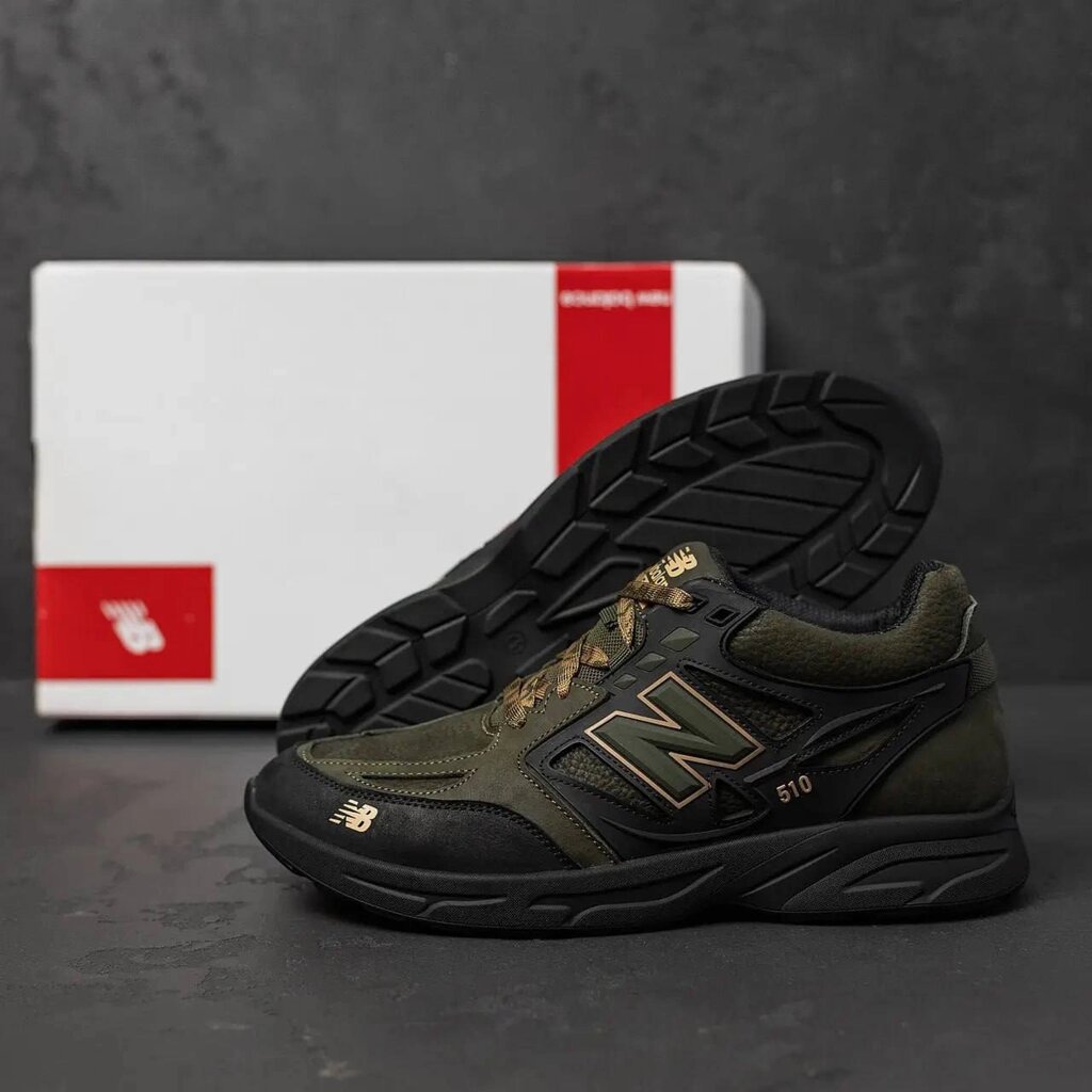 Кросівки чоловічі шкіряні New Balance NB5 хакі від компанії Магазин Смарт-Тайм - фото 1