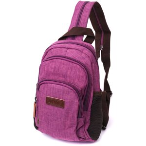 Модний рюкзак з поліестеру з великою кількістю кишень Vintage 22147 Фіолетовий