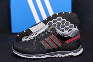 Чоловічі шкіряні кросівки Adidas 901 Tech Flex Black чорні