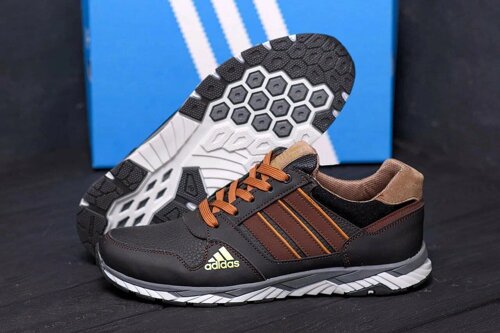 Чоловічі шкіряні кросівки Adidas 902 Tech Flex Brown коричневі
