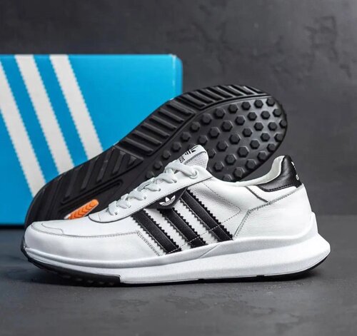 Чоловічі шкіряні кросівки Adidas А-31 White білі