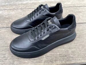 Чоловічі шкіряні кросівки Adidas А22-1 чорні