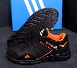 Чоловічі шкіряні кросівки Adidas A3 Н Terrex Orange чорні