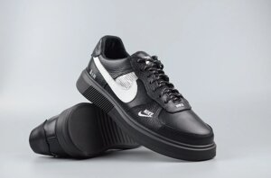 Чоловічі шкіряні кросівки Nike А129 чорні