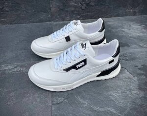 Чоловічі шкіряні кросівки Puma 063 White білі