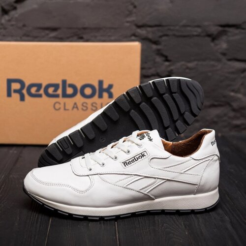 White reebok cheap classic trainers