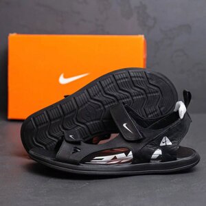 Чоловічі шкіряні сандалі Nike NS White 40 чорні