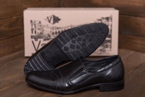 Чоловіче шкіряне взуття Ava de Lux 24 чорний на еластичній смузі