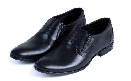 Чоловіче шкіряне взуття Ava de Lux 38 чорний на еластичній смузі