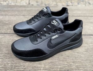 Чоловічі літні кросівки Nike НС30 сітка сірі