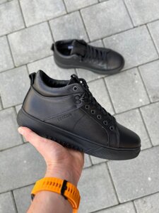 Чоловічі зимові шкіряні черевики Braxton 330 чорні