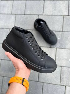 Чоловічі зимові шкіряні черевики Braxton 339 чорні