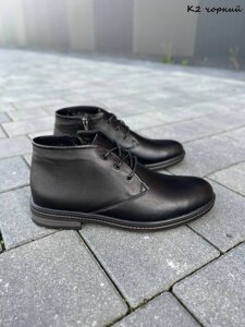 Чоловічі зимові шкіряні черевики Braxton K2 чорні