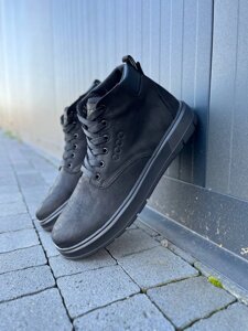 Чоловічі зимові шкіряні черевики E-Series B18 чорні