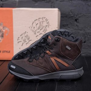 Чоловічі зимові шкіряні черевики MERRELL MT Brown коричневі