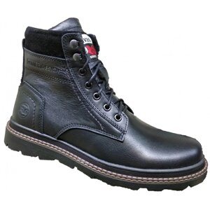 Мужские зимние кожаные ботинки NVS PRO Typhoon чёрные