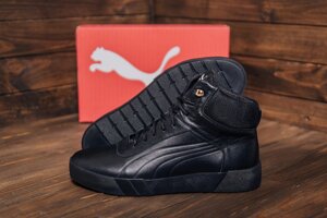 Чоловічі зимові шкіряні черевики Puma P1 Leather чорні