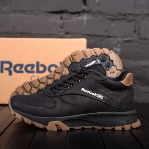Чоловічі зимові шкіряні черевики Reebok R-02 чорні