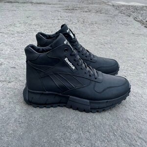 Чоловічі зимові шкіряні черевики Reebok R16 чорні