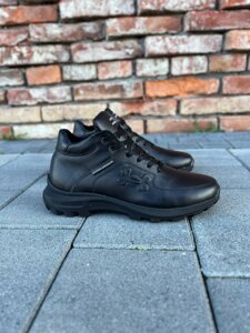 Чоловічі зимові шкіряні черевики Under Armour B29 чорні