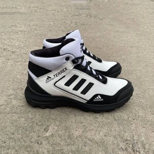 Чоловічі зимові шкіряні кросівки Adidas A1 білі