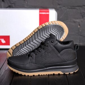Чоловічі зимові шкіряні кросівки New Balance Clasic 100 Black чорні