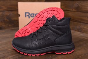 Чоловічі зимові шкіряні кросівки Reebok RBK M1 Black чорні