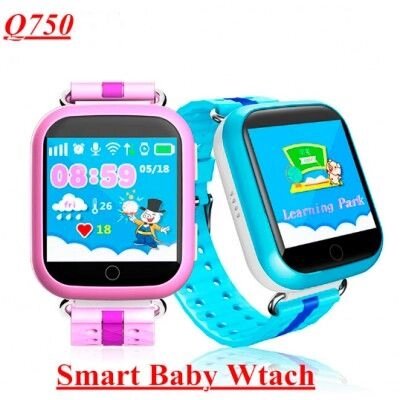 Дитячі розумні годинник телефон Smart Watch Beby Q100s (Q750) c GPS пошуком (4 кольори) - інтернет магазин