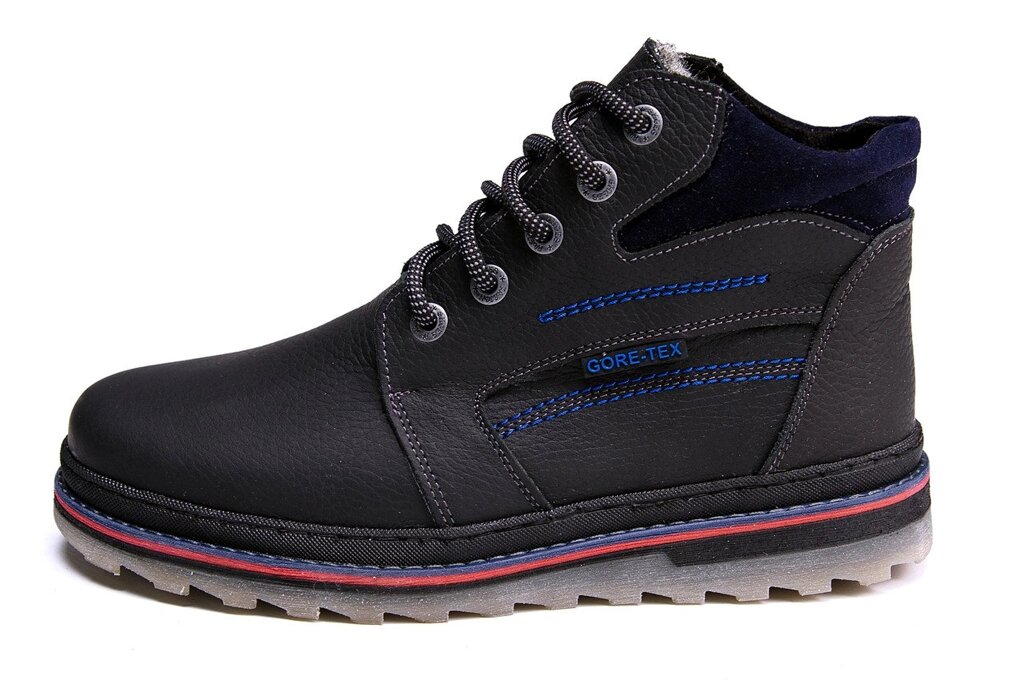 Чоловічі шкіряні зимові черевики Walker Seazone 46 Blue Line чорні - порівняння