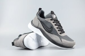Чоловічі літні кросівки сітка Nike КС90 сірі