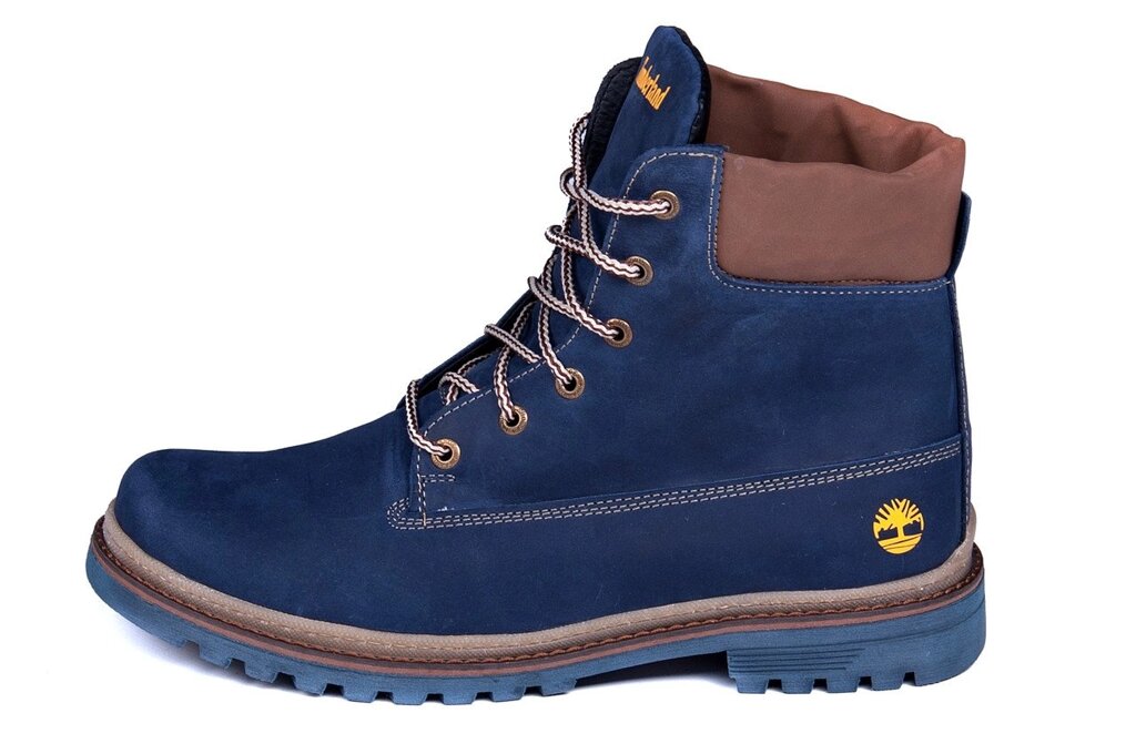 Чоловічі зимові шкіряні черевики Timberland Crazy Shoes 125 Laguna сині - характеристики