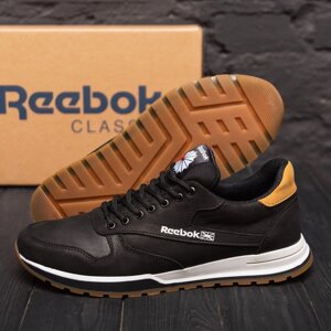Чоловічі шкіряні кросівки Reebok Classic R-02 чорні