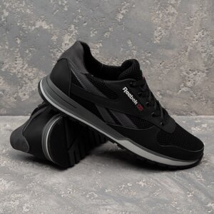 Чоловічі літні кросівки сітка Reebok 210 чорні