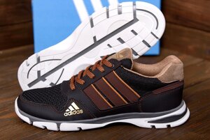 Чоловічі літні кросівки сітка Adidas Tech Flex Brown С 902 коричневі