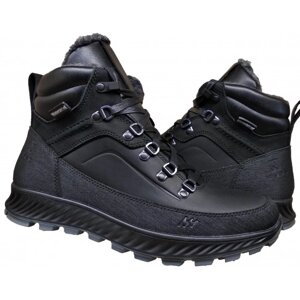 Чоловічі зимові шкіряні черевики NVS 006 Crazy Black чорні