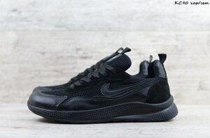 Чоловічі літні кросівки сітка Nike КС90 чорні