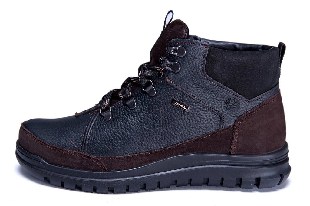Чоловічі зимові шкіряні черевики ZG Black Flotar Style - особливості
