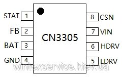 Мікросхема CN3305 so-8 від компанії Сервісний центр WINTEX - фото 1