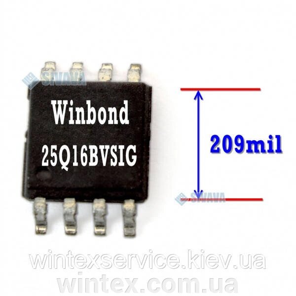 Мікросхема W25Q16BVSIG winbond від компанії Сервісний центр WINTEX - фото 1