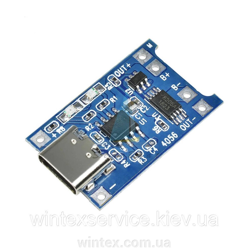 Модуль заряду li-on акумуляторів TP4056 USB3.0 (type C) +8205 + Adw01 від компанії Сервісний центр WINTEX - фото 1