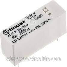Реле 43.41.7.024.2001 Finder 24VDC, 1C, 10A/250VAC